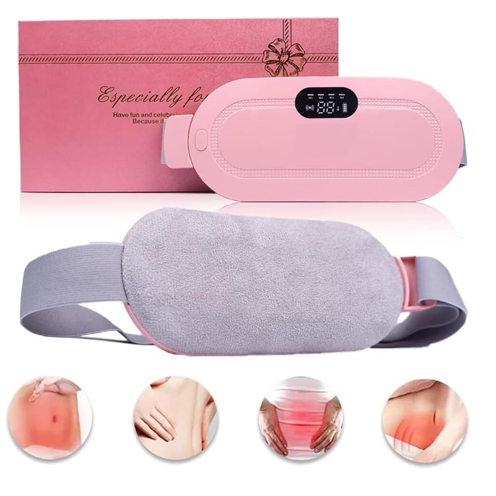 Rechargeable Heating Pad with Vibration – Period Pain Relief Massager