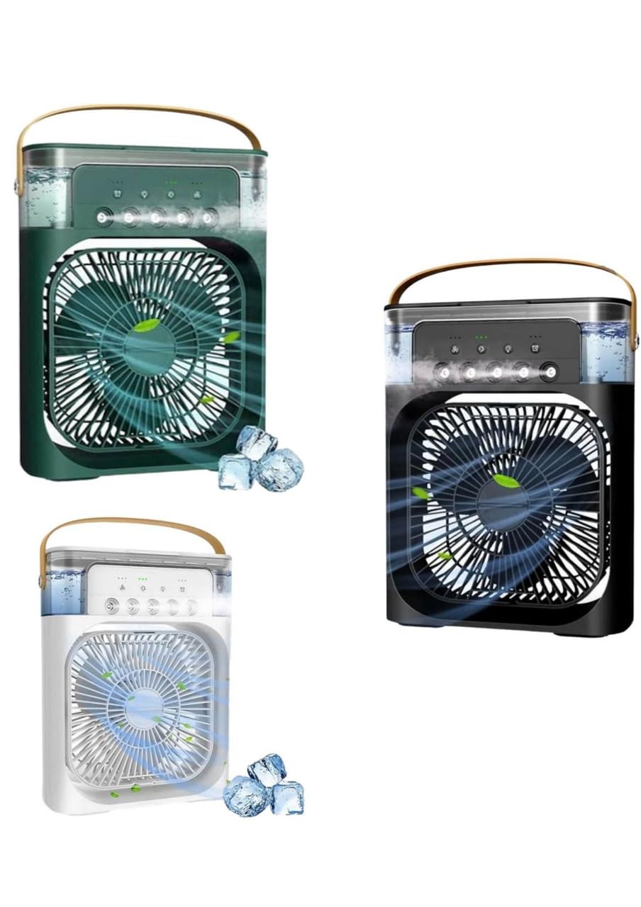 Air Cooler Fan USB Box Fan with LED Light – Assorted Color Portable, Silent, and Energy Efficient