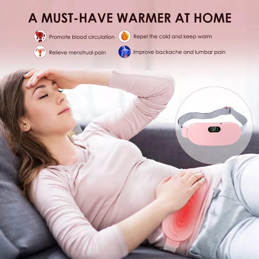 Rechargeable Heating Pad with Vibration – Period Pain Relief Massager
