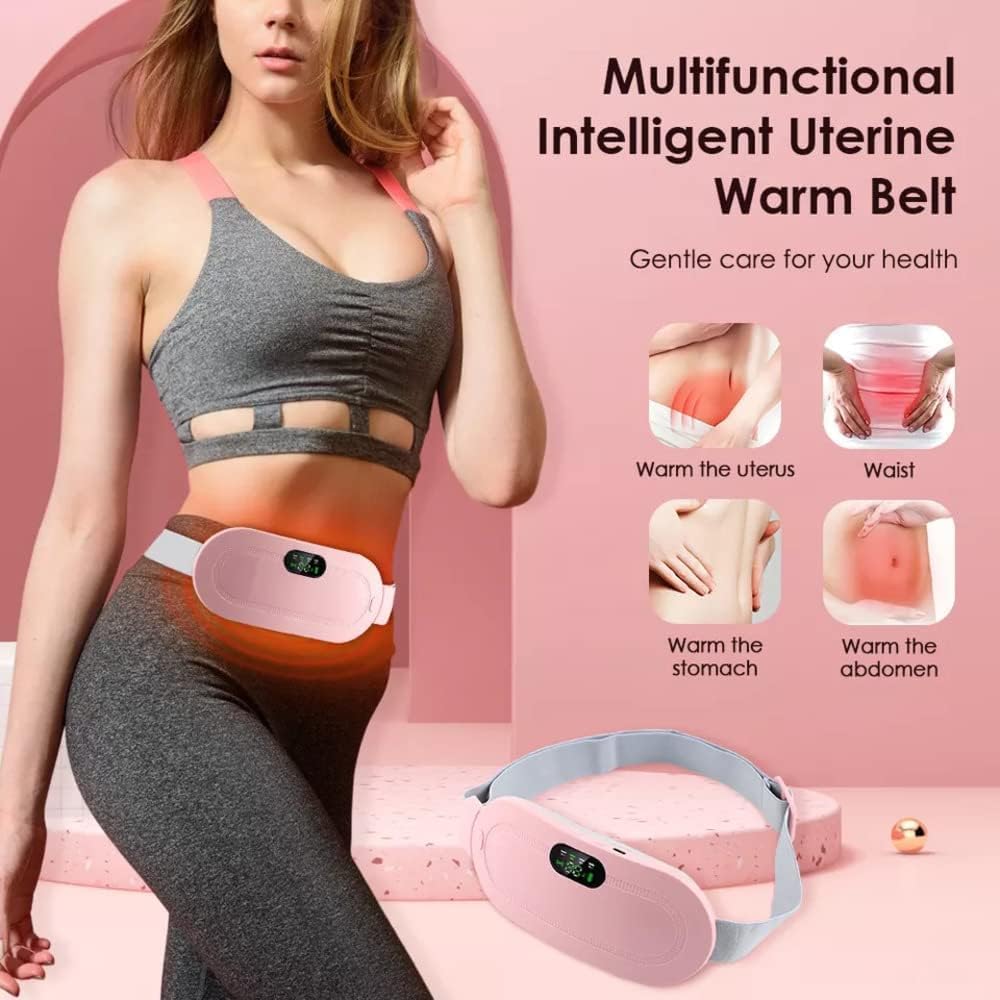 Rechargeable Heating Pad with Vibration – Period Pain Relief Massager