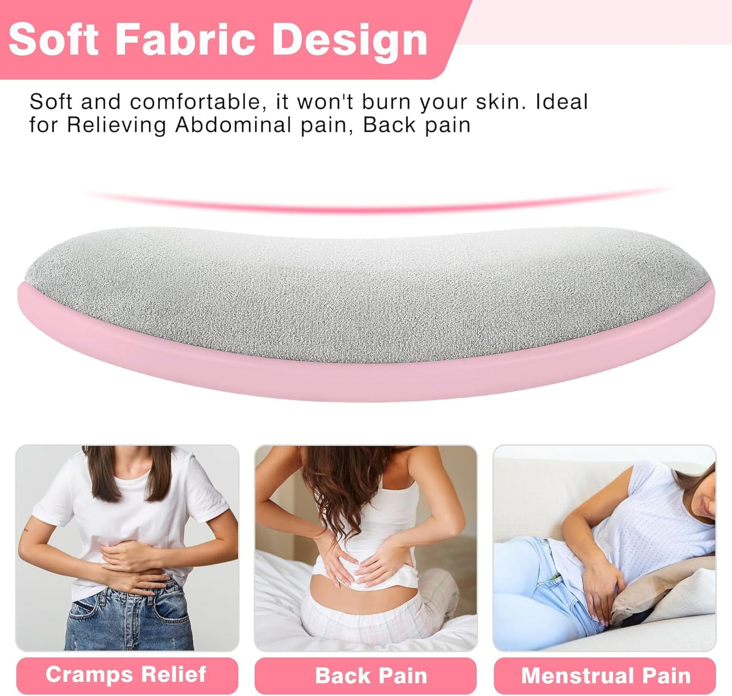 Rechargeable Heating Pad with Vibration – Period Pain Relief Massager