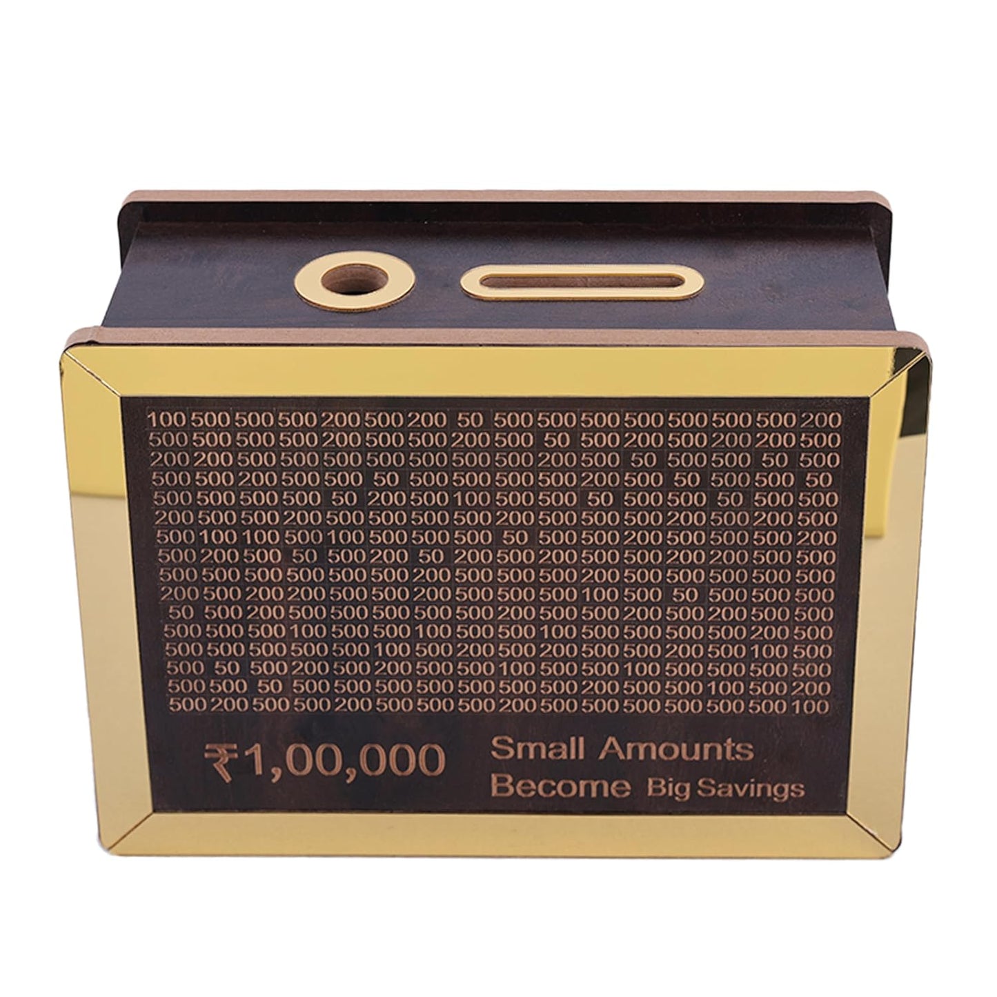Gold ₹1 Lakh Savings Challenge Frame – Motivation Board with Scratch Surface