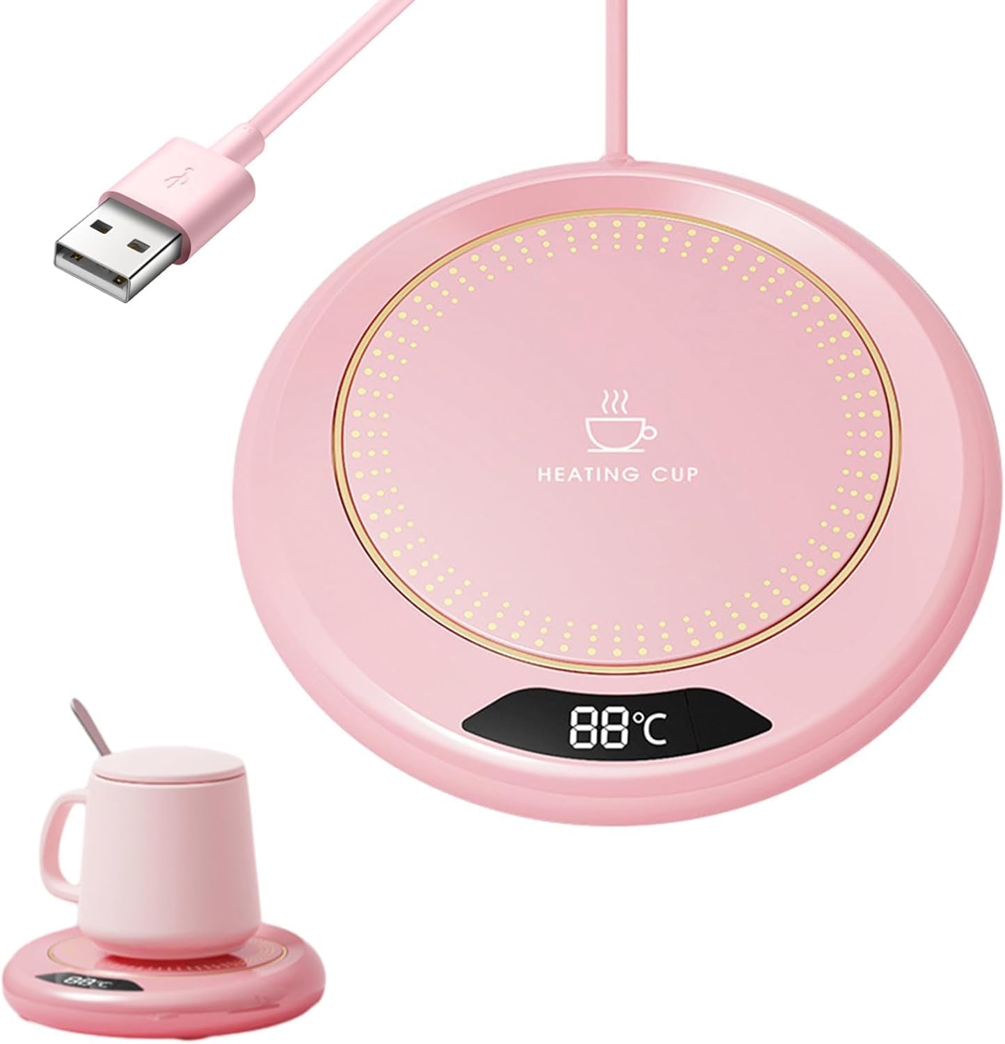 Smart Cup Warmer – USB Powered Beverage Heating Plate with Digital Display