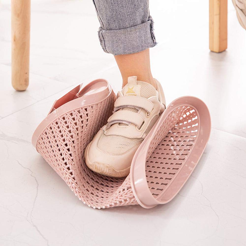 Knitted Pattern Open Dustbin with Inner Bag Fixing Ring | Stylish Plastic Waste Bin for Home & Office