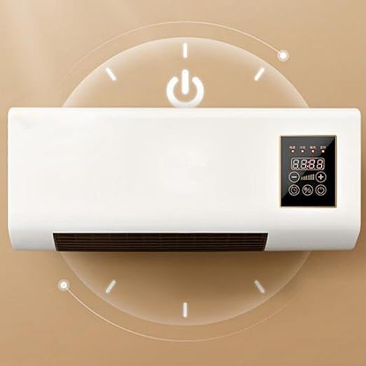 Mini Air Conditioner Wall Mounted Air Cooler Cooling and Heating Air Cooler Fan with Remote Control Air Conditioning Hot Fan for Home Office Bedroom