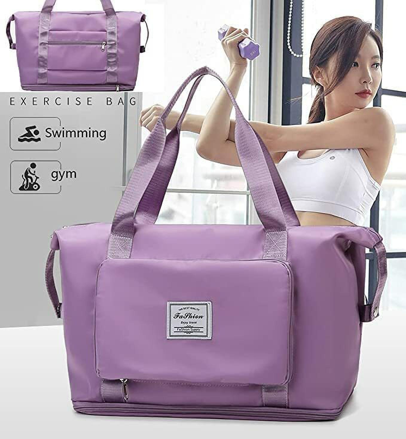 Large Capacity Foldable Travel Tote Bag โ Waterproof, Expandable & Lightweight Shoulder Bag for Women & Girls