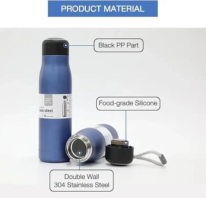 Sports Vacuum Bottle – Double Wall Stainless Steel | Leakproof & Stylish