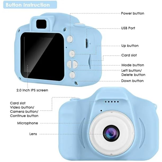 Kids Digital Camera – Rechargeable Toy Camera with Screen | Assorted
