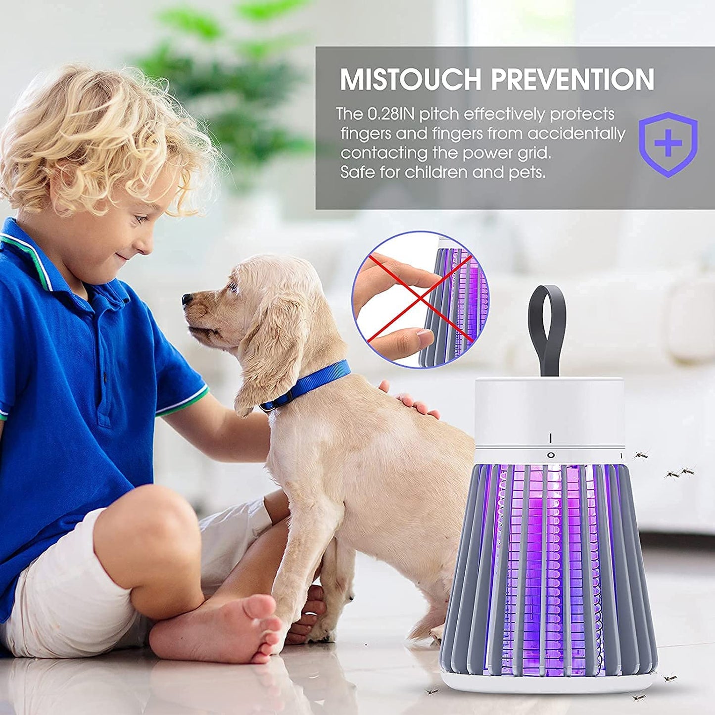 USB Electric Mosquito Killer Lamp – Portable Insect Trap with UV Light | Silent & Safe for Home & Office (Pack of 1)