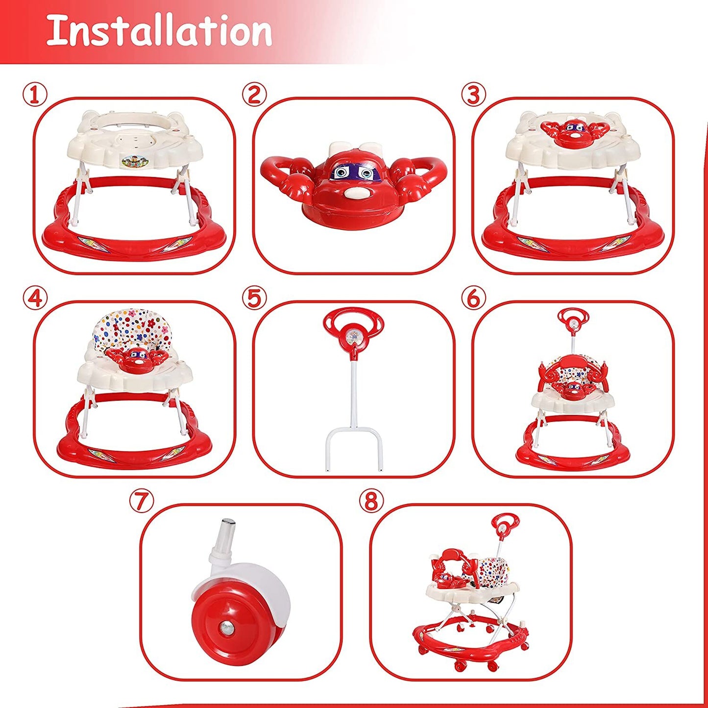 Shishu Panda Musical Walker 3-in-1 with Parent Rod