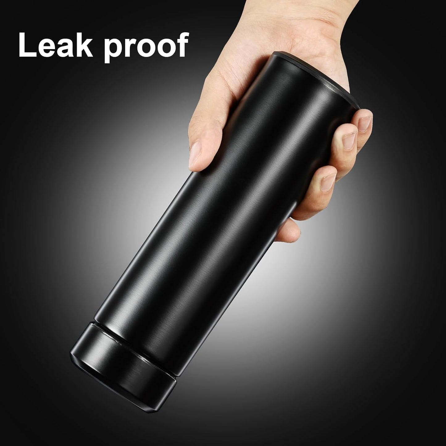 Smart Temperature Display Vacuum Flask Bottle – Black, Stainless Steel, Leakproof