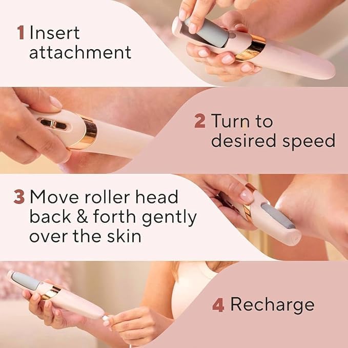 Electric Pedicure Foot Care Tool – Rechargeable Callus Remover | Smooth Feet at Home