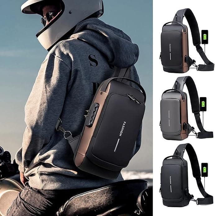 Unisex Leather Sling Bag – Crossbody Shoulder Bag for Men & Women