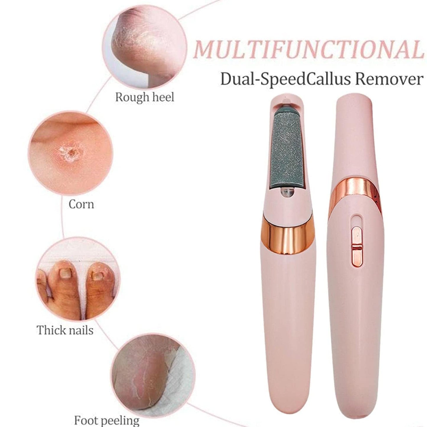 Electric Pedicure Foot Care Tool – Rechargeable Callus Remover | Smooth Feet at Home
