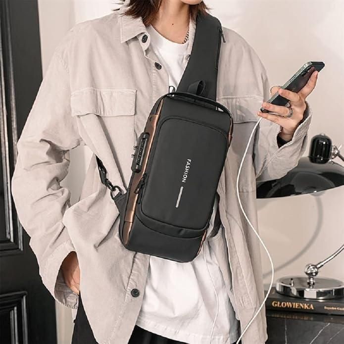Unisex Leather Sling Bag – Crossbody Shoulder Bag for Men & Women