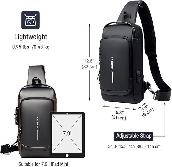Unisex Leather Sling Bag – Crossbody Shoulder Bag for Men & Women
