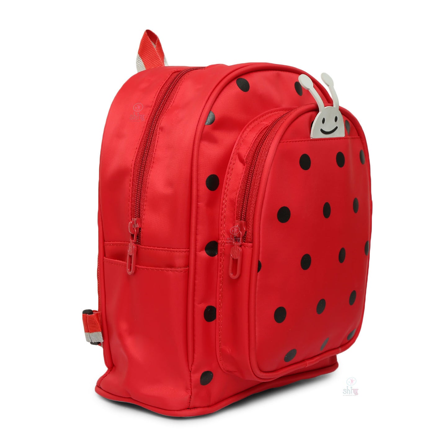 Shishu Ladybug School Bag Set for Girls - Backpack and Shoulder Bag Combo