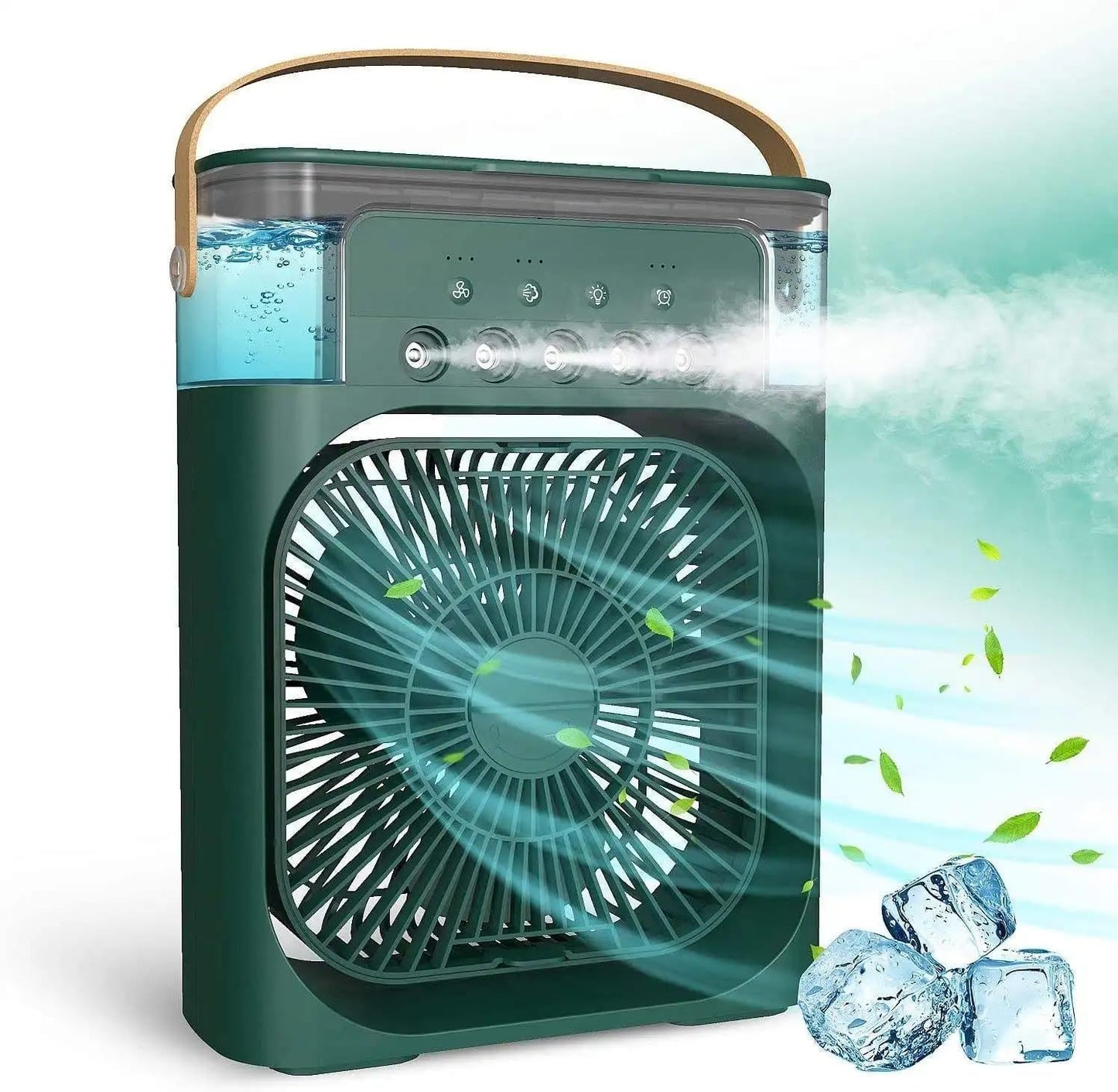 Air Cooler Fan USB Box Fan with LED Light – Assorted Color Portable, Silent, and Energy Efficient