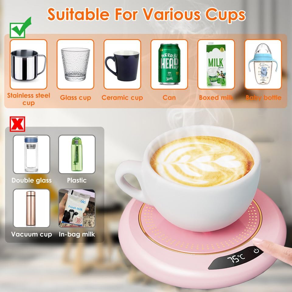 Smart Cup Warmer – USB Powered Beverage Heating Plate with Digital Display
