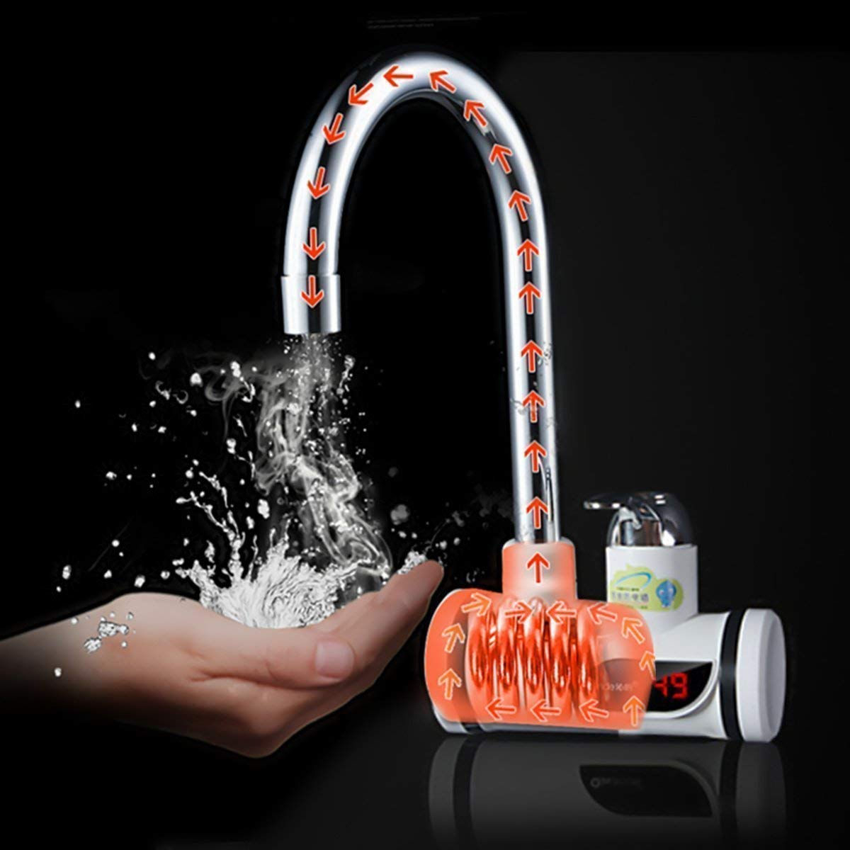 Instant Electric Hot Water Faucet with LED Display – Fast Heating Tap for Kitchen & Bathroom