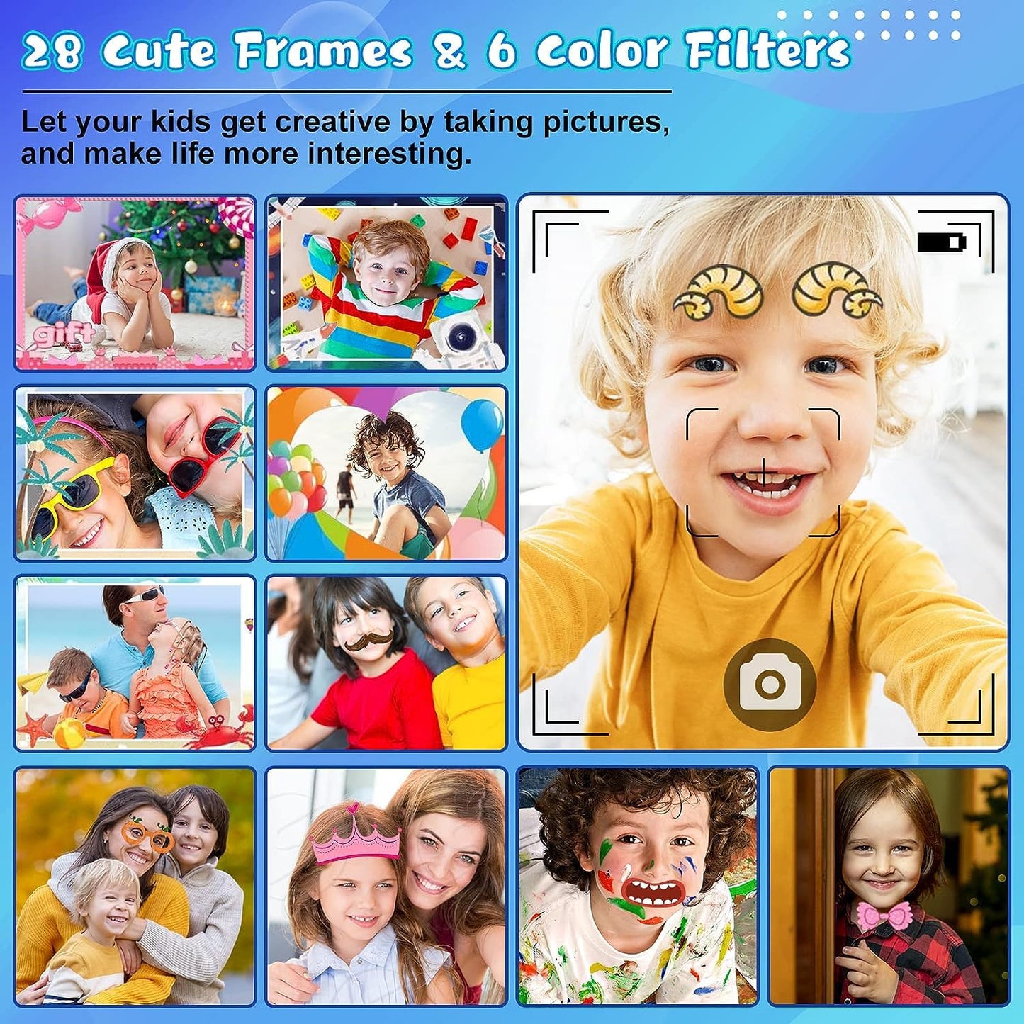 Kids Digital Camera – Rechargeable Toy Camera with Screen | Assorted