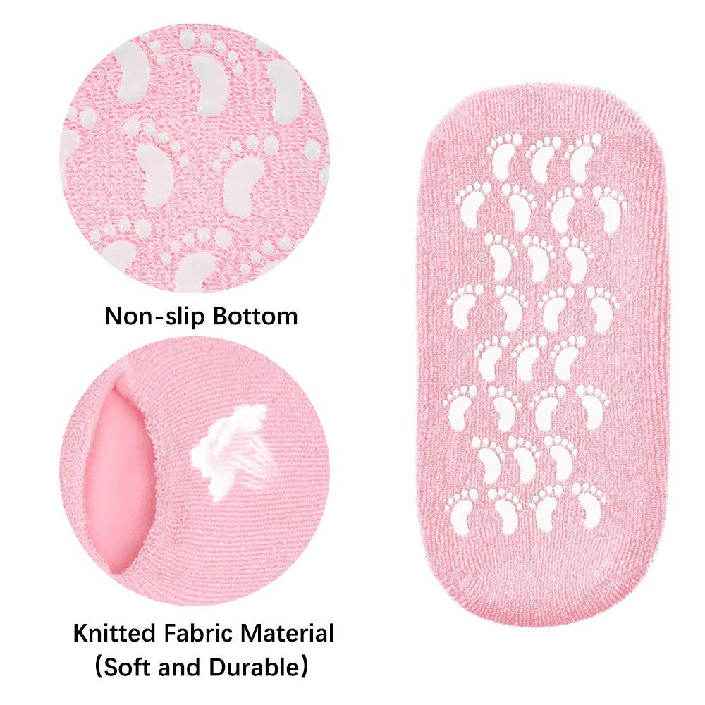Moisturizing Silicone Gel Heel Socks – Cracked Heel Repair & Foot Softening Therapy (Pack of 1 Pair, Assorted Color)