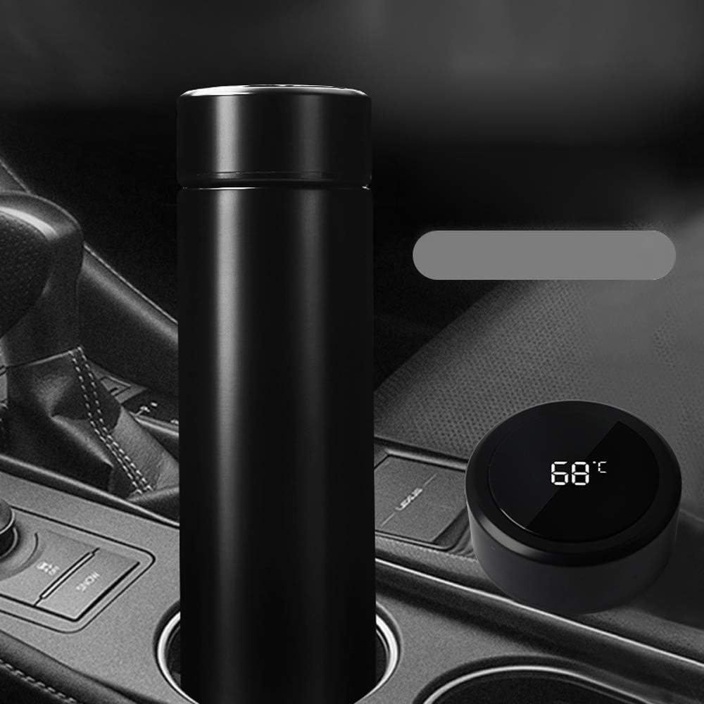 Smart Temperature Display Vacuum Flask Bottle – Black, Stainless Steel, Leakproof