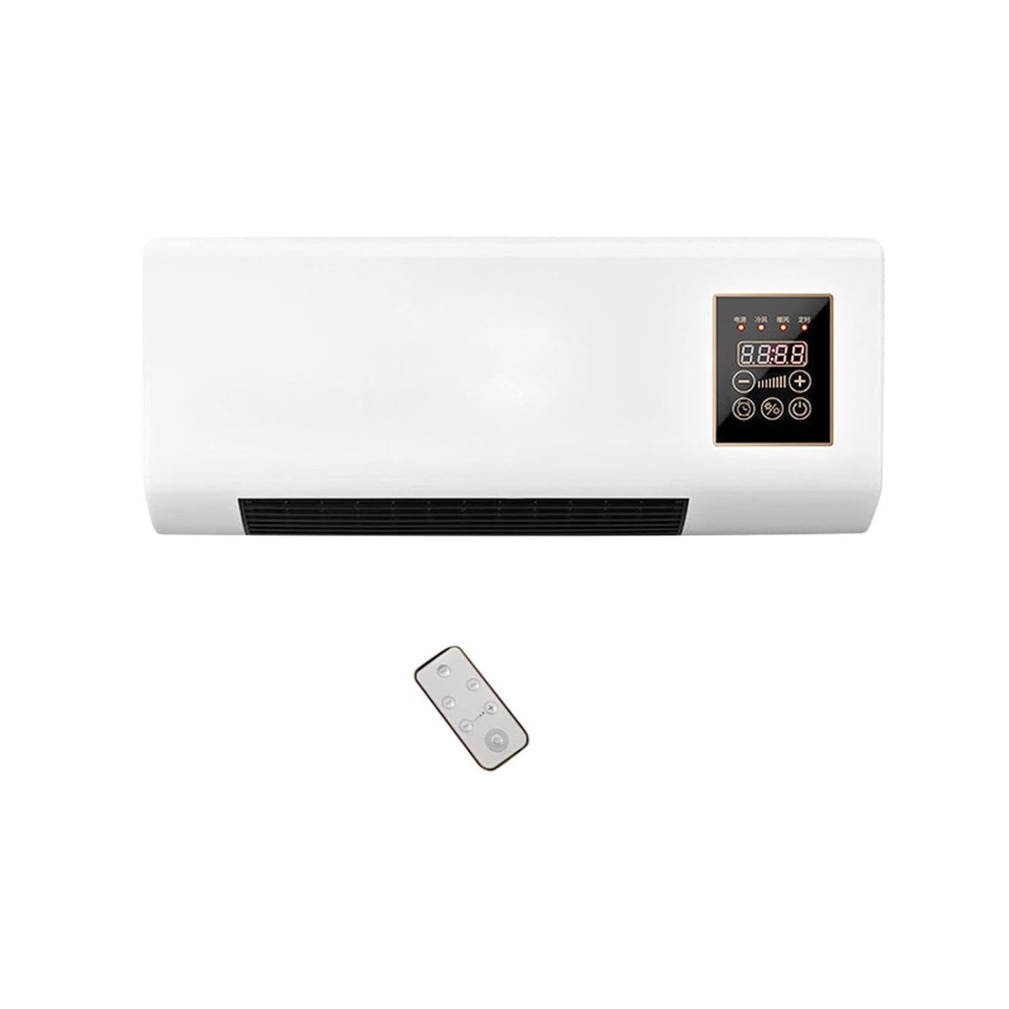 Mini Air Conditioner Wall Mounted Air Cooler Cooling and Heating Air Cooler Fan with Remote Control Air Conditioning Hot Fan for Home Office Bedroom