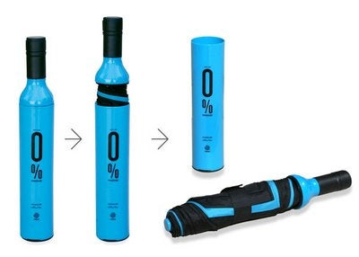Trendy Bottle Umbrella – 3 Fold Auto Open Waterproof Umbrella with Bottle Case, Assorted Colour (Unisex)