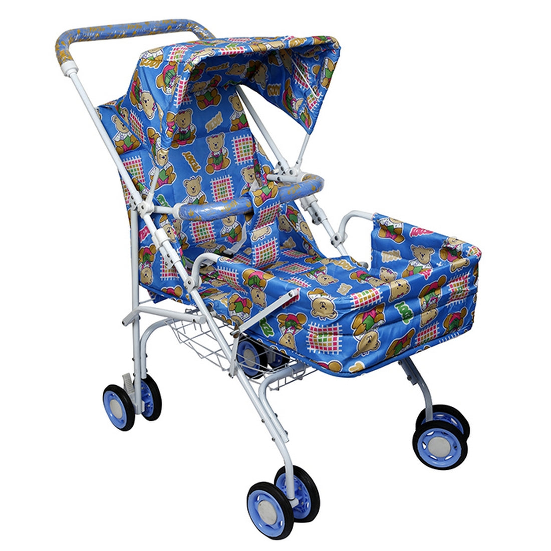 Shishu Baby Stroller with Adjustable Canopy and Storage Basket