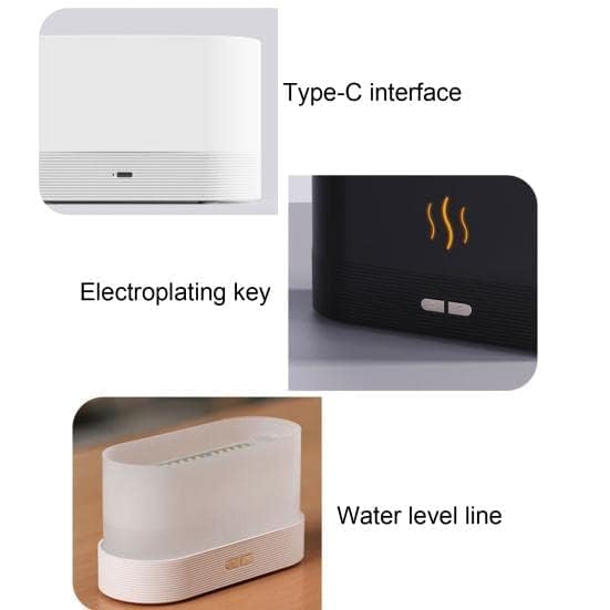 Palamu Flame Effect Essential Oil Diffuser & Humidifier in elegant black design with flame-like LED light and aromatic mist, enhancing home ambiance