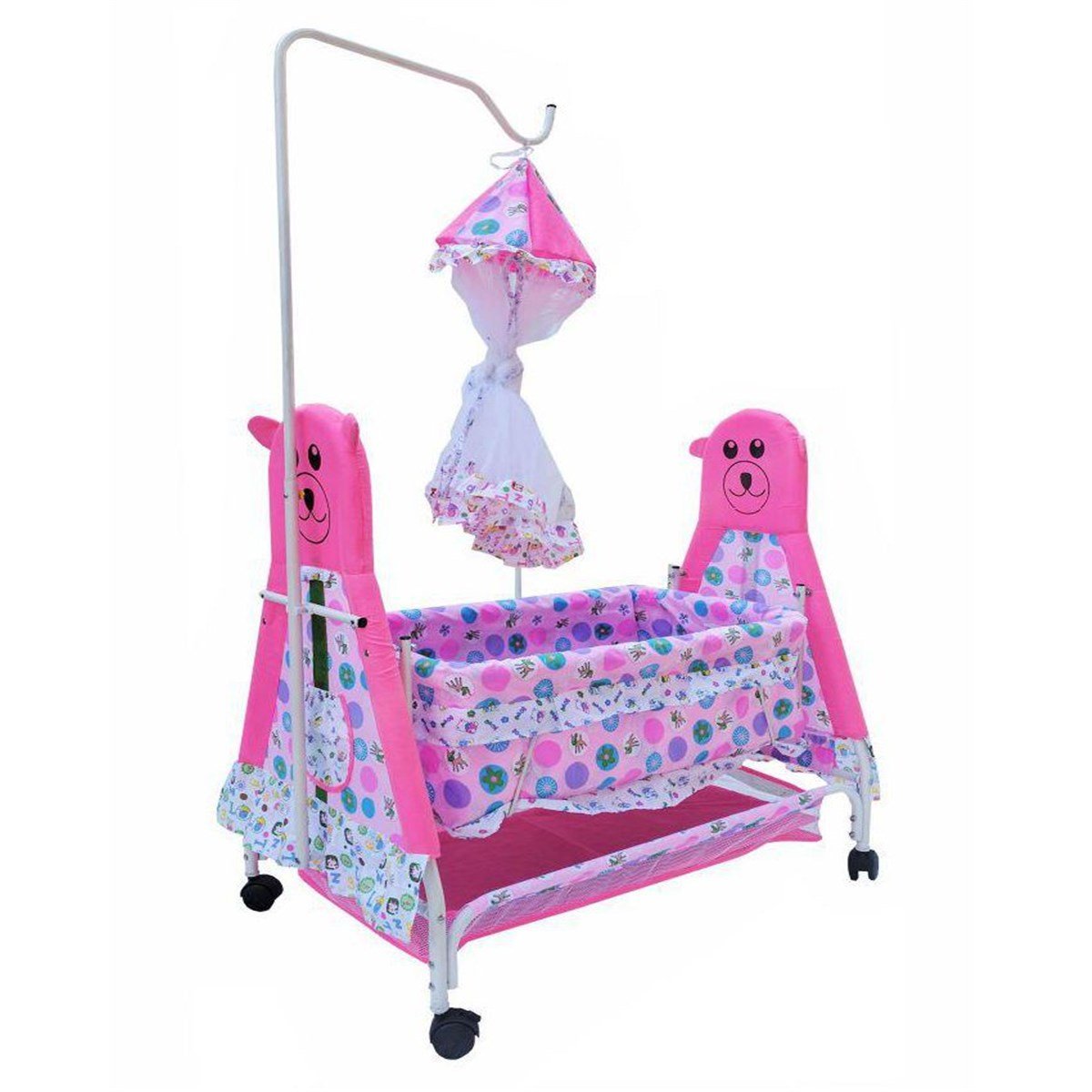 Shishu Baby Bassinet with Mosquito Net and Storage (Model J12)