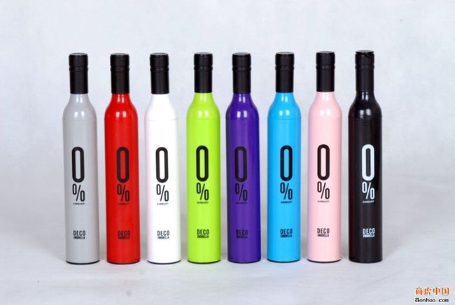 Trendy Bottle Umbrella – 3 Fold Auto Open Waterproof Umbrella with Bottle Case, Assorted Colour (Unisex)