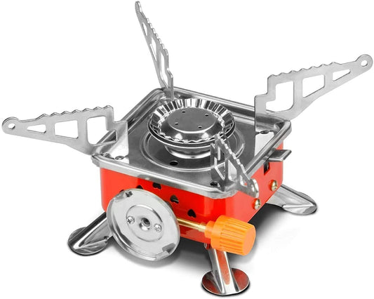 Portable Camping Gas Stove | High-Efficiency Outdoor Burner with Foldable Stand & Flame Control