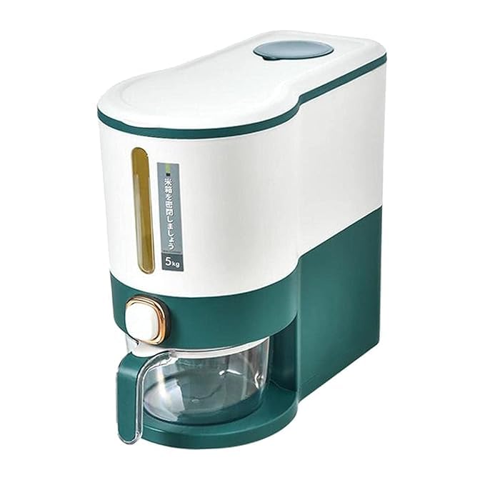 Rice Dispenser | Airtight Grain Storage Container | Smart Kitchen Organizer