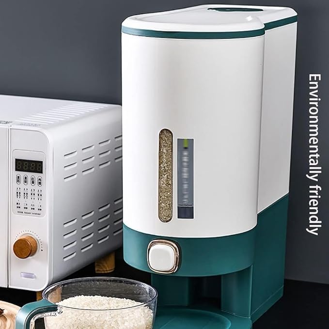 Rice Dispenser | Airtight Grain Storage Container | Smart Kitchen Organizer