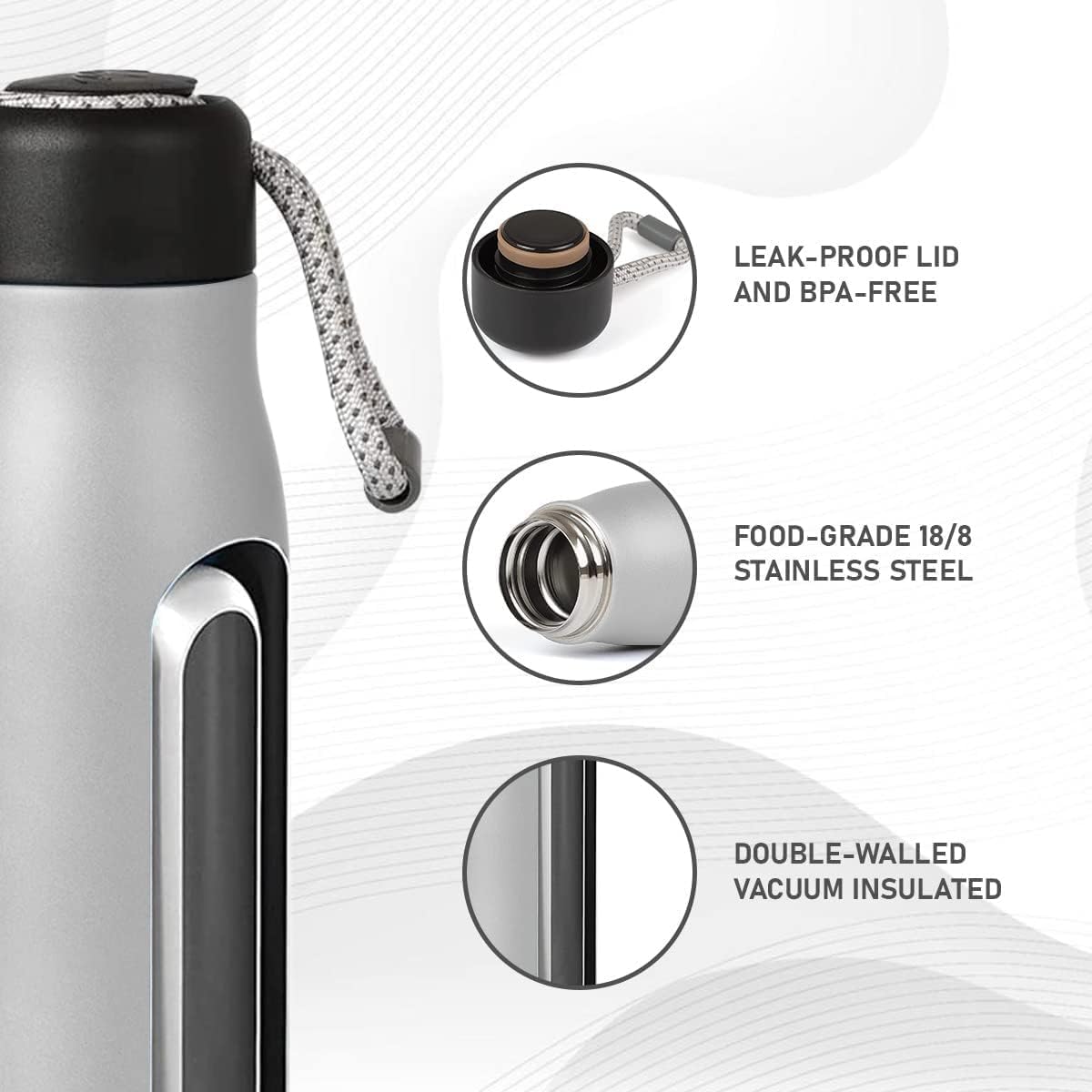 Sports Vacuum Bottle – Double Wall Stainless Steel | Leakproof & Stylish