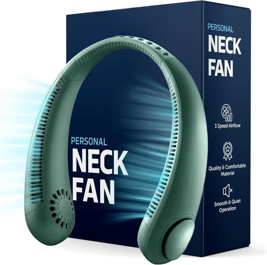 Vaneless Hanging Neck Fan – Model X9 | USB Rechargeable | Hands-Free Wearable Fan
