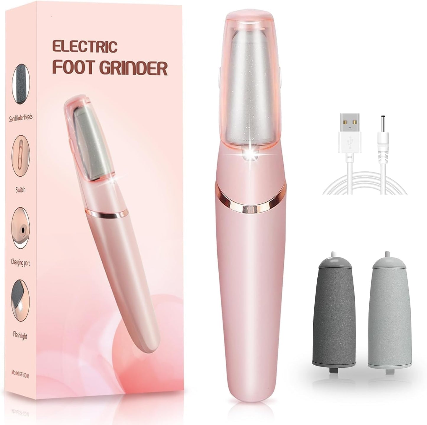Electric Pedicure Foot Care Tool – Rechargeable Callus Remover | Smooth Feet at Home