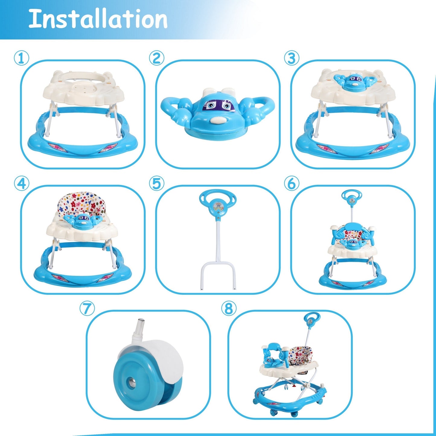 Shishu Panda Musical Walker 3-in-1 with Parent Rod