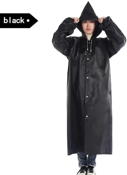 Transparent Unisex Long Raincoat Assorted Colour