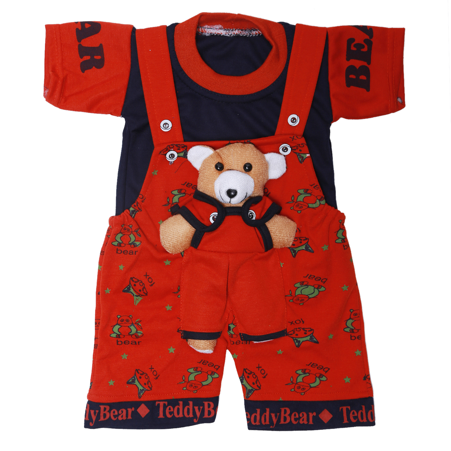 KIDS TEDDY DITACHBEL DUNGAREE (PACK OF 3)