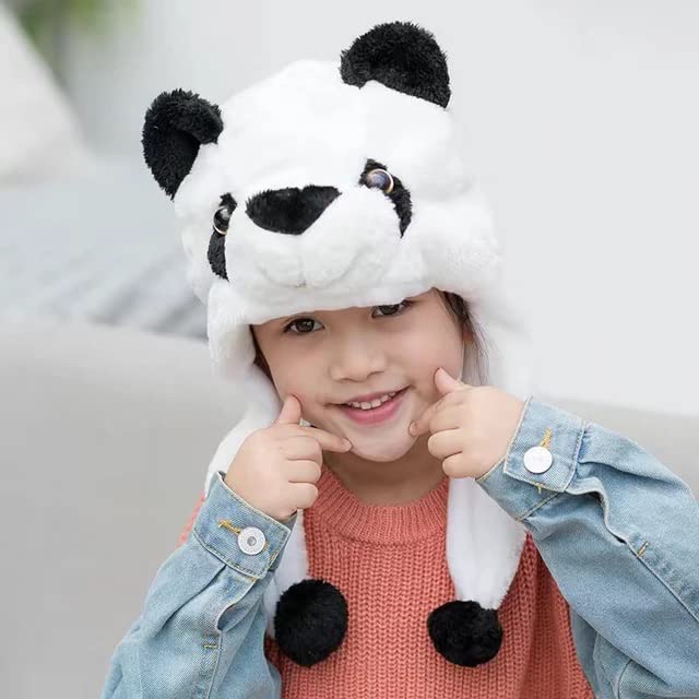 KIDS CUTE PANDA FUR CAP (PACK OF 1)