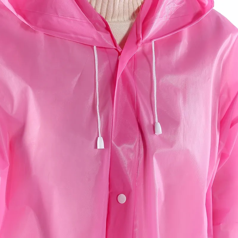 TRANSPARENT REUSABLE UNISEX RAIN COAT (PACK OF 1) 